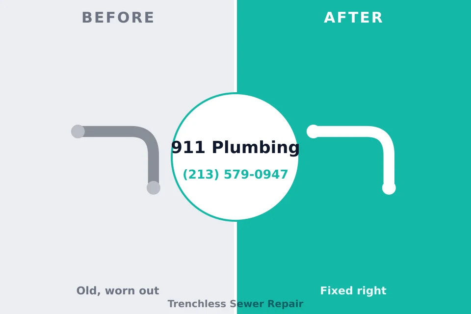 Before and after: plumbing repair Etowah, NC